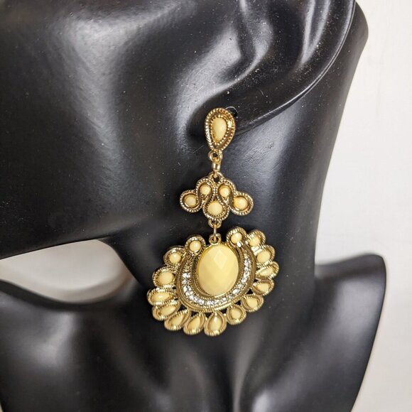 NWOT "Campaign Trail" Statement Dangle Earrings - Picture 4 of 5